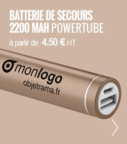 BATTERIE DE SECOURS PUBLICITAIRE 'POWERTUBE' 2200 MAH