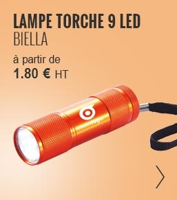 LAMPE TORCHE 9 LED 'BIELLA'