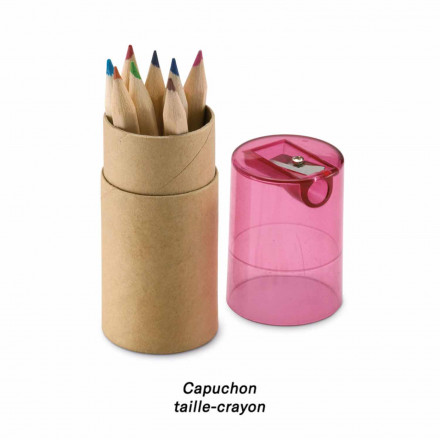 SET DE 12 CRAYONS DE COULEUR AVEC TAILLE CRAYON 'SANTANDER'