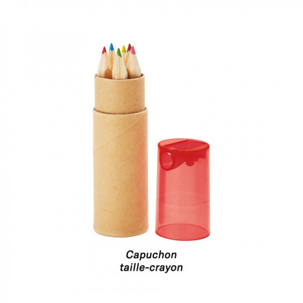 SET DE 6 CRAYONS DE COULEUR AVEC TAILLE CRAYON 'ANDORRE'