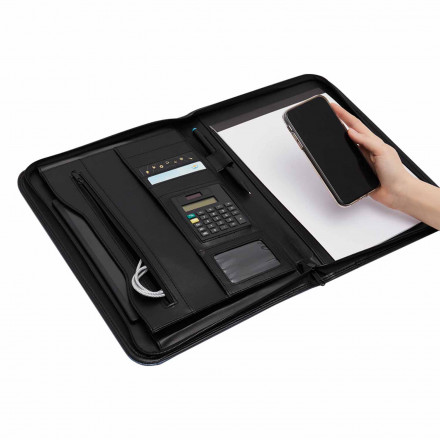 CONFÉRENCIER A4 AVEC CALCULATRICE 'GENTLEMEN'