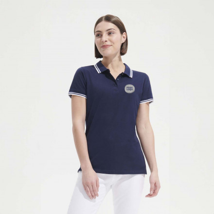 POLO BICOLORE PERSONNALISABLE FEMME 'PASADENA' 200 GR/M²