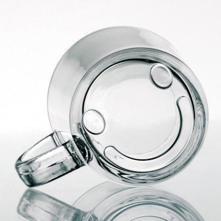 MUG EN VERRE PUBLICITAIRE 'SOFFY' TRANSPARENT