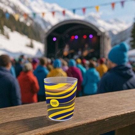 GOBELET RÉUTILISABLE PERSONNALISABLE 'CUP' 10 CL IMPRESSION QUADRICHROMIE IML