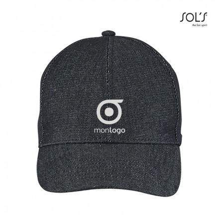 CASQUETTE PERSONNALISÉE MIXTE DENIM 'FOXY' 260 GR/M²