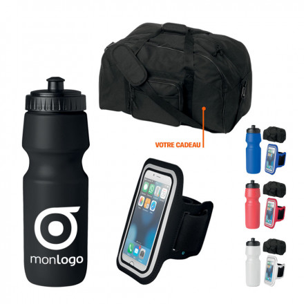 LOT 50 BRASSARDS 'RUSH' + 50 GOURDES 'BOGLIA' + 1 SAC DE SPORT 'PAMPA' OFFERT