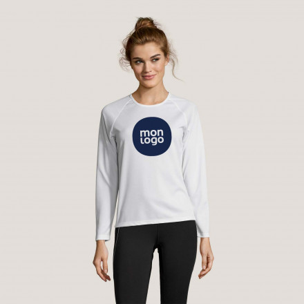 t shirt sport long femme