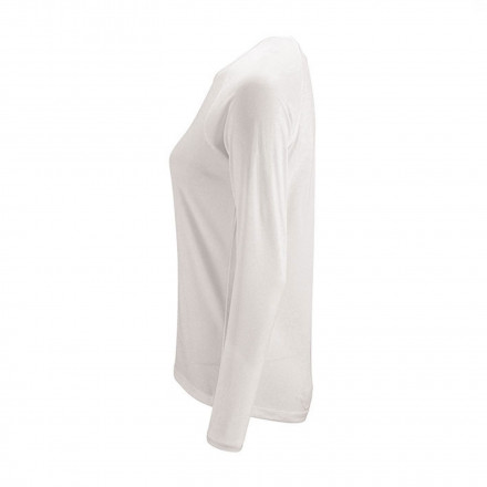 T SHIRT SPORT MANCHES LONGUES PERSONNALISÉ FEMME 'KOURY' 140 GR/M² BLANC