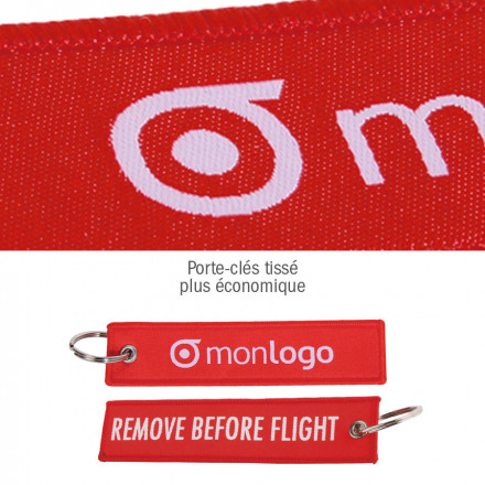 PORTE CLES PUBLICITAIRE BRODÉ 'WING'