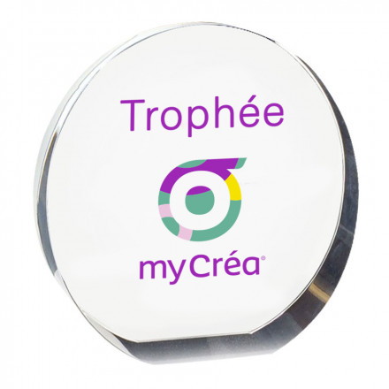 TROPHÉE PUBLICITAIRE ROND 'AWARD' QUADRICHROMIE