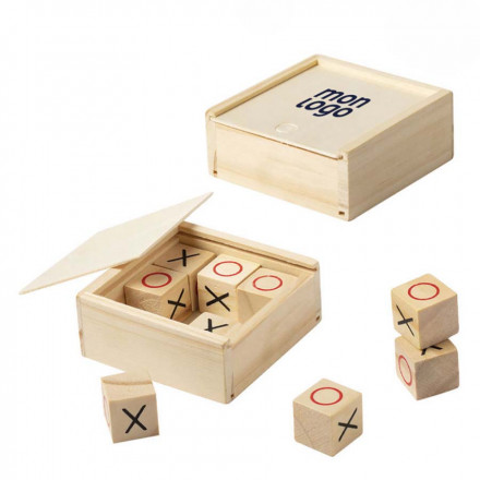 JEU DE MORPION PUBLICITAIRE EN BOIS 'TICTAC'