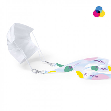 TOUR DE COU PORTE MASQUE PERSONNALISABLE EN QUADRICHROMIE 'TAMANO'