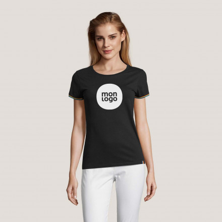 T SHIRT PERSONNALISABLE POUR FEMME 'RAINBOW' COULEURS