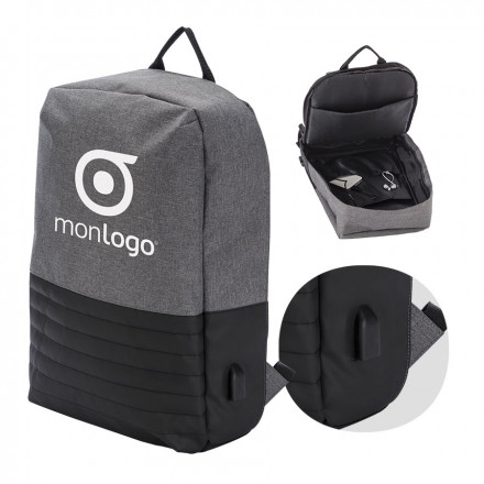 SAC À DOS ANTIVOL PERSONNALISÉ POUR ORDINATEUR 'JOSHUA'