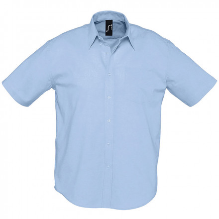 CHEMISE PERSONNALISÉE HOMME MANCHES COURTES 'BRISBANE' - bleu