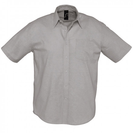 CHEMISE PERSONNALISÉE HOMME MANCHES COURTES 'BRISBANE' - gris