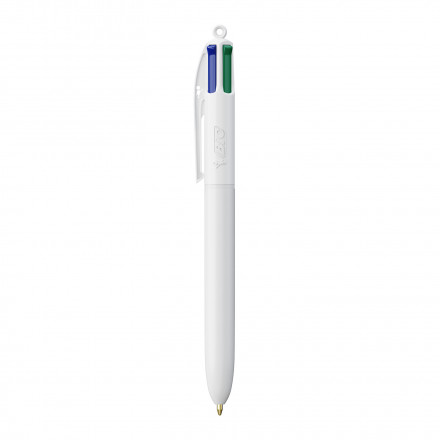 STYLO BIC® PUBLICITAIRE 4 COULEURS 'CLASSIQUE' - blanc