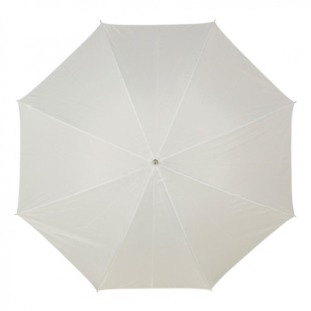 PARAPLUIE PUBLICITAIRE MANCHE DROIT A OUVERTURE AUTOMATIQUE 'ABERDEEN' - blanc