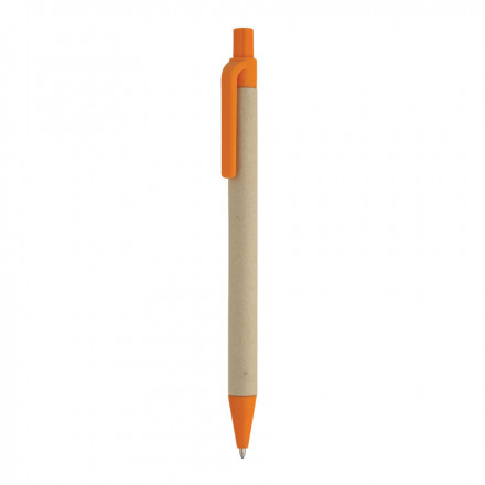 STYLO PERSONNALISABLE EN CARTON 'AMOSIS' - orange