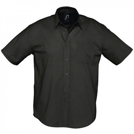 CHEMISE PERSONNALISÉE HOMME MANCHES COURTES 'BRISBANE' - noir