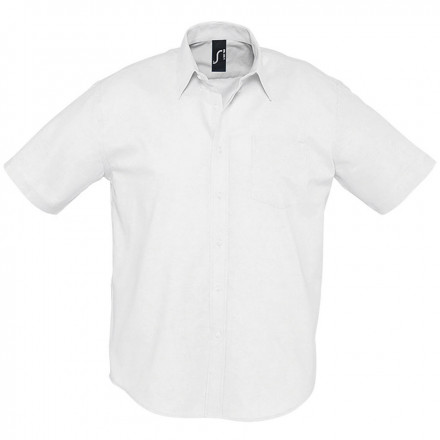 CHEMISE PERSONNALISÉE HOMME MANCHES COURTES 'BRISBANE' - blanc