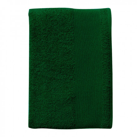 SERVIETTE DE TOILETTE PUBLICITAIRE 50X100 CM 'ISLAND' COULEUR - vert bouteille