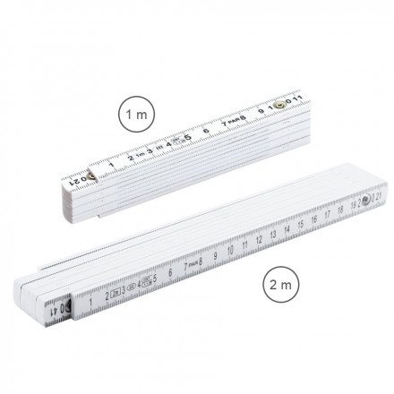 MÈTRE PLIABLE PUBLICITAIRE EN FIBRE DE VERRE 'MINESURA' - blanc