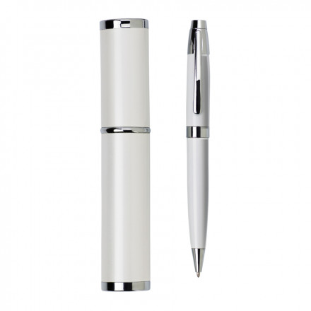 STYLO PUBLICITAIRE EN MÉTAL 'RAVENNE' - blanc