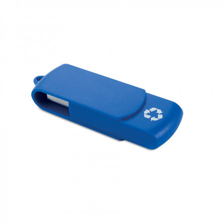 CLE USB PUBLICITAIRE 'RECYCLOFLASH' - bleu