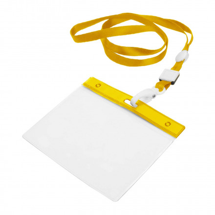 TOUR DE COU AVEC PORTE-BADGE 'PICOBELLO' - jaune