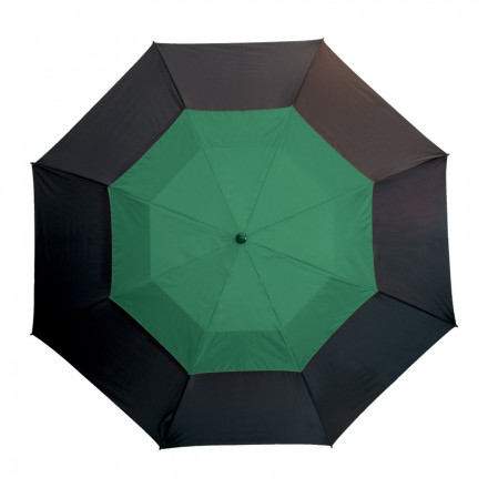PARAPLUIE MANCHE DROIT GOLF TEMPÊTE PUBLICITAIRE 'FINDHORN' - vert