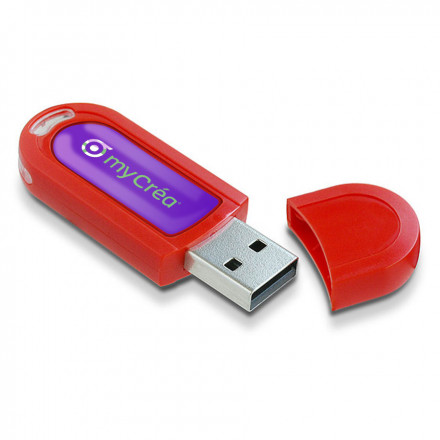 CLÉ USB ÉCOLOGIQUE PERSONNALISÉE 'ECO2' - rouge