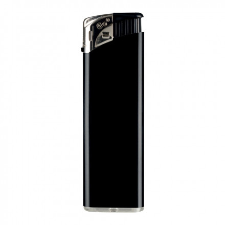 BRIQUET PERSONNALISÉ RECHARGEABLE PIEZO 'SATURNE' - noir