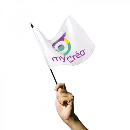 DRAPEAU DE SUPPORTER PUBLICITAIRE 'CELEBRATION' - blanc