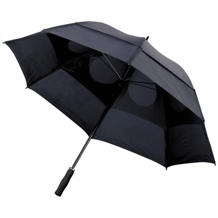 PARAPLUIE MANCHE DROIT GOLF TEMPETE PUBLICITAIRE 'STIRLING' - noir