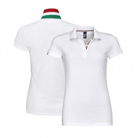 POLO PUBLICITAIRE FEMME 'PATRIOT' 200 GR/M² - blanc/rouge