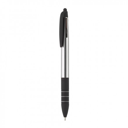 STYLO 3 COULEURS AVEC STYLET 'MAYALL' - argenté