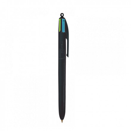 STYLO BIC® PUBLICITAIRE 4 COULEURS 'PASTELS' - noir