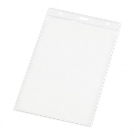 PORTE-BADGE VERTICAL PUBLICITAIRE A6 'ERKI' - transparent