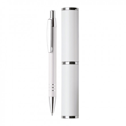 STYLO PERSONNALISÉ EN ALUMINIUM 'ROCOCO' - blanc