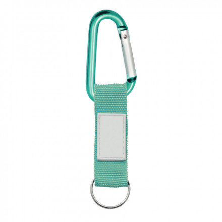 PORTE-CLES PUBLICITAIRE MOUSQUETON AVEC LANIERE 'HOOK' - vert anis