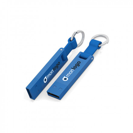 CLE USB PERSONNALISÉE 'IRON ELEGANCE C' - bleu