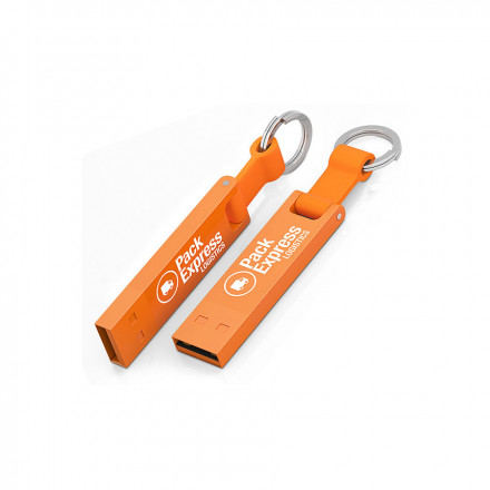 CLE USB PERSONNALISÉE 'IRON ELEGANCE C' - orange