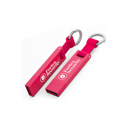 CLE USB PERSONNALISÉE 'IRON ELEGANCE C' - rouge