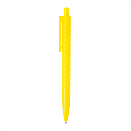 STYLO BILLE PUBLICITAIRE FINITION LOSANGE TEXTURÉ 'EUCLIDE' - jaune