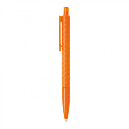 STYLO BILLE PUBLICITAIRE FINITION LOSANGE TEXTURÉ 'EUCLIDE' - orange