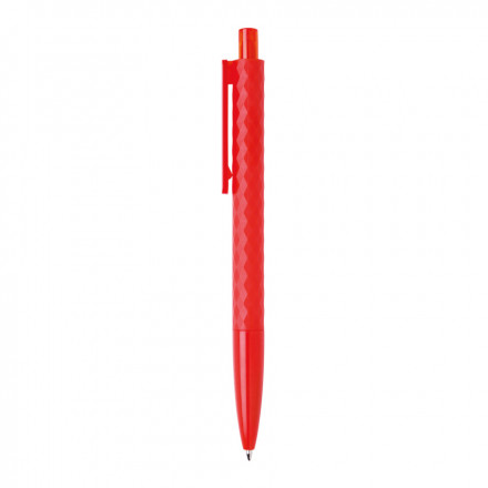 STYLO BILLE PUBLICITAIRE FINITION LOSANGE TEXTURÉ 'EUCLIDE' - rouge