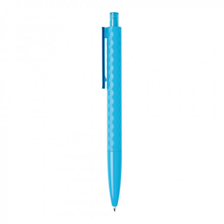 STYLO BILLE PUBLICITAIRE FINITION LOSANGE TEXTURÉ 'EUCLIDE' - bleu clair
