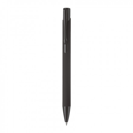 STYLO PUBLICITAIRE EN ALUMINIUM 'BLACK SOFT' - noir