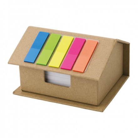 BLOC PAPIER ET MARQUE-PAGES PUBLICITAIRE 'HOUSEMEMO' - naturel